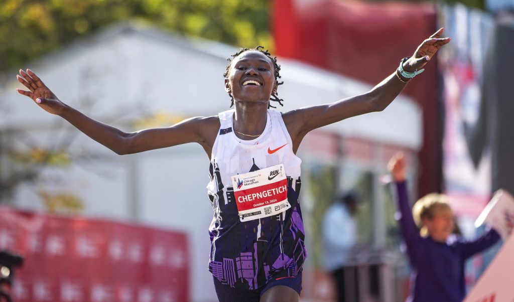 Kenya’s Ruth Chepngetich breaks women’s marathon world record in Chicago