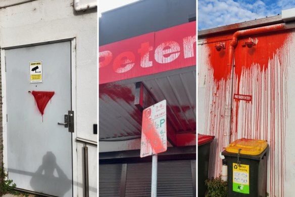 Vandals defaced Labor MP Peter Khalil’s inner Melbourne office on Monday morning.