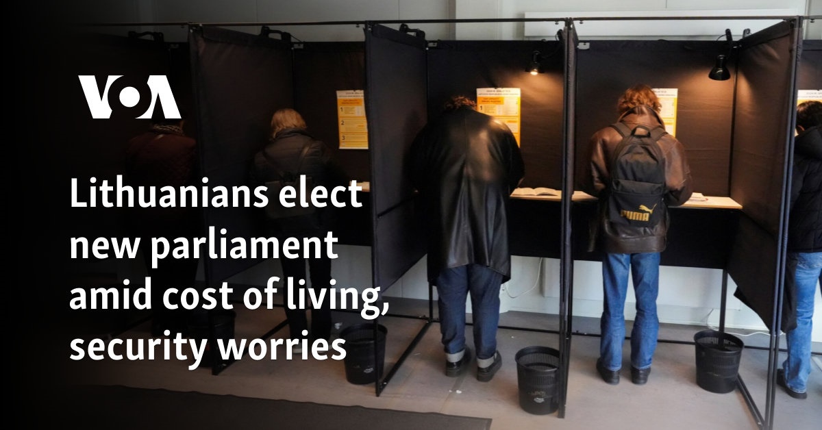 Lithuanians elect new parliament amid cost of living, security worries