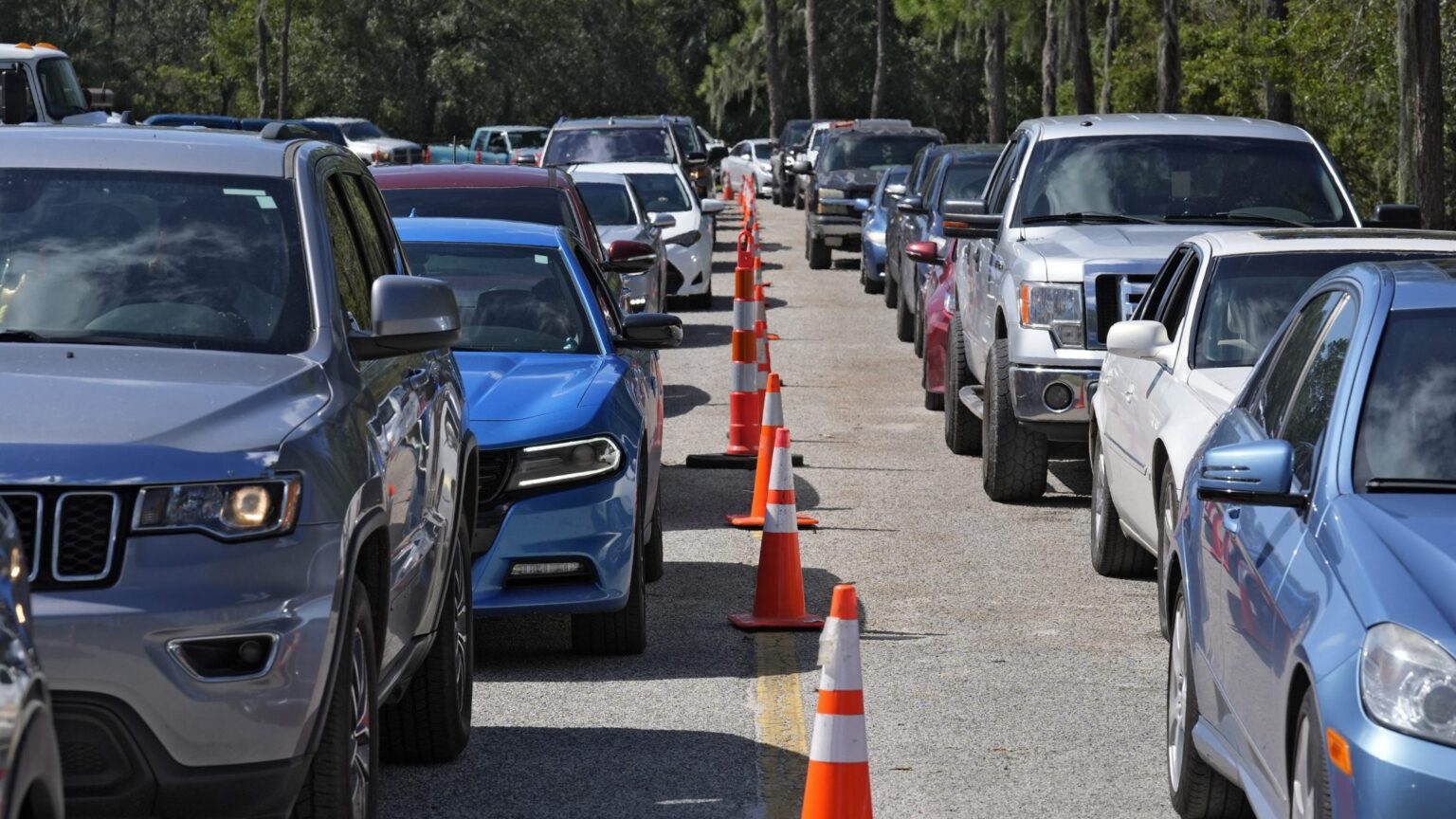 Long lines at Florida gas stations as hurricane-hit state suffers fuel shortage