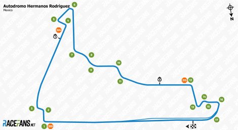 Autodromo Hermanos Rodriguez track map