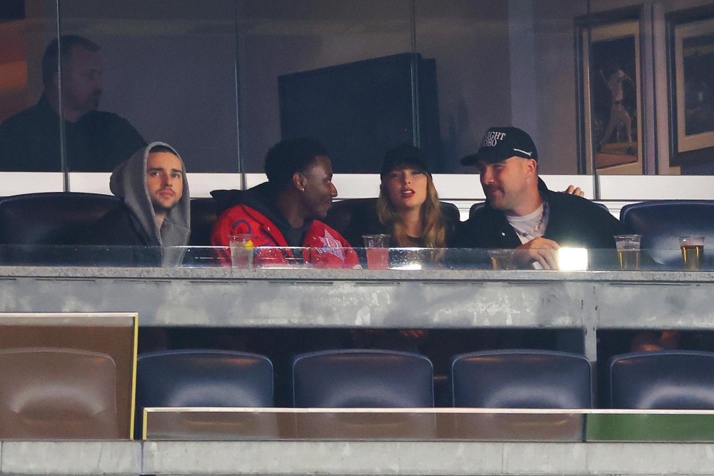 Taylor Swift and Travis Kelce attend Game One of the American League Championship 521