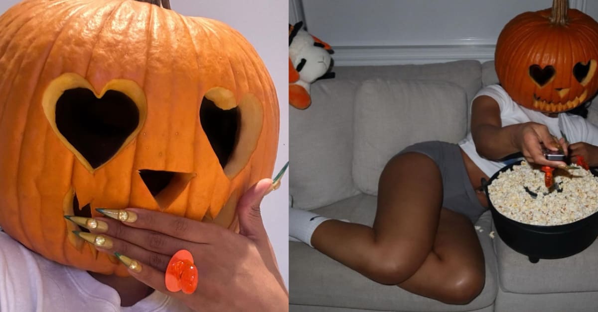 Megan Thee Stallion Continues Annual Tradition of Ushering in Halloween Season With Pumpkinhead Photos