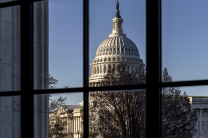 The U.S. Capitol is seen through a window in the Russell Senate Office Building in Washington, March 15, 2023.  - Sputnik International, 1920, 26.09.2024