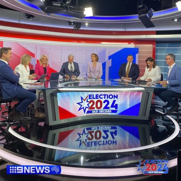 Kate Jones, Shannon Fentiman, Deb Frecklington and Tim Mander are on Nine’s panel.