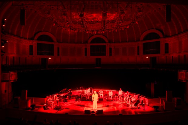 Anohni, of Anohni and the Johnsons, performs at the Chicago Symphony Center on Oct. 12, 2024. (Vincent Alban/for the Chicago Tribune)