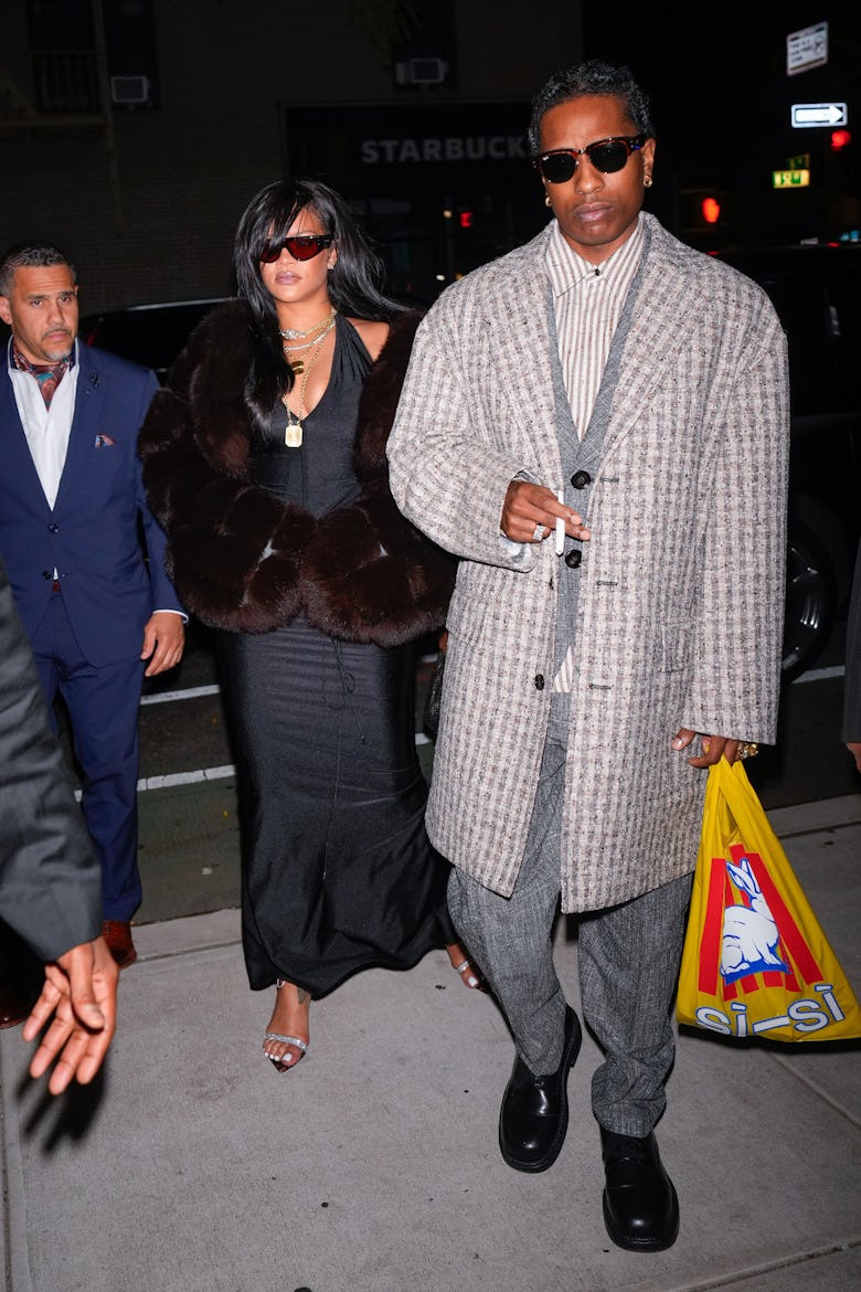 Rihanna and ASAP Rocky are seen on October 4, 2024 in New York City.