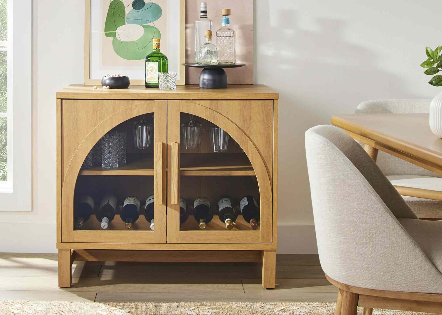 Say Goodbye to Bar Carts and Hello to Bar Cabinets with These Picks from Our Walmart Collection