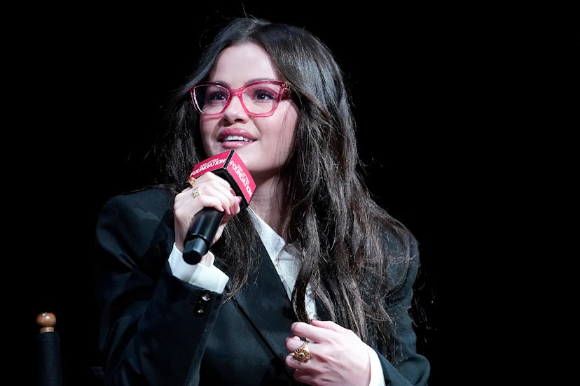 NEW YORK, NEW YORK - OCTOBER 15: Selena Gomez speaks during the SAG-AFTRA Foundation Conversations  ...