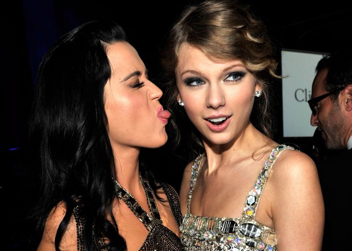 Perry and Swift at the 2010 Grammys, before their since-concluded feud even began.