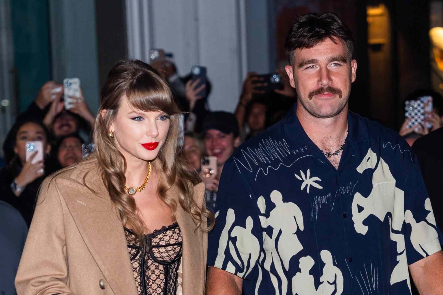 Taylor Swift Rocked a Velvet Corset On Another Date Night With Travis Kelce