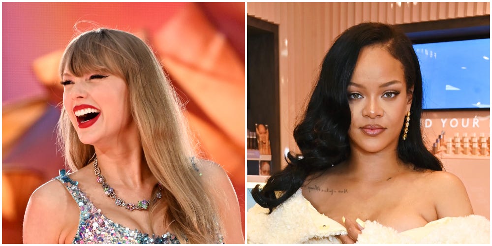 Taylor Swift is now the world's richest female musician — there's one key difference between her wealth and Rihanna's