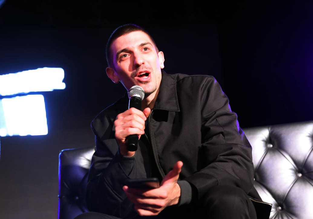 Andrew Schulz appears onstage during Flagrant 2: No Easy Buckets With Andrew Schulz, Akaash Singh & Kazeem Famuyide