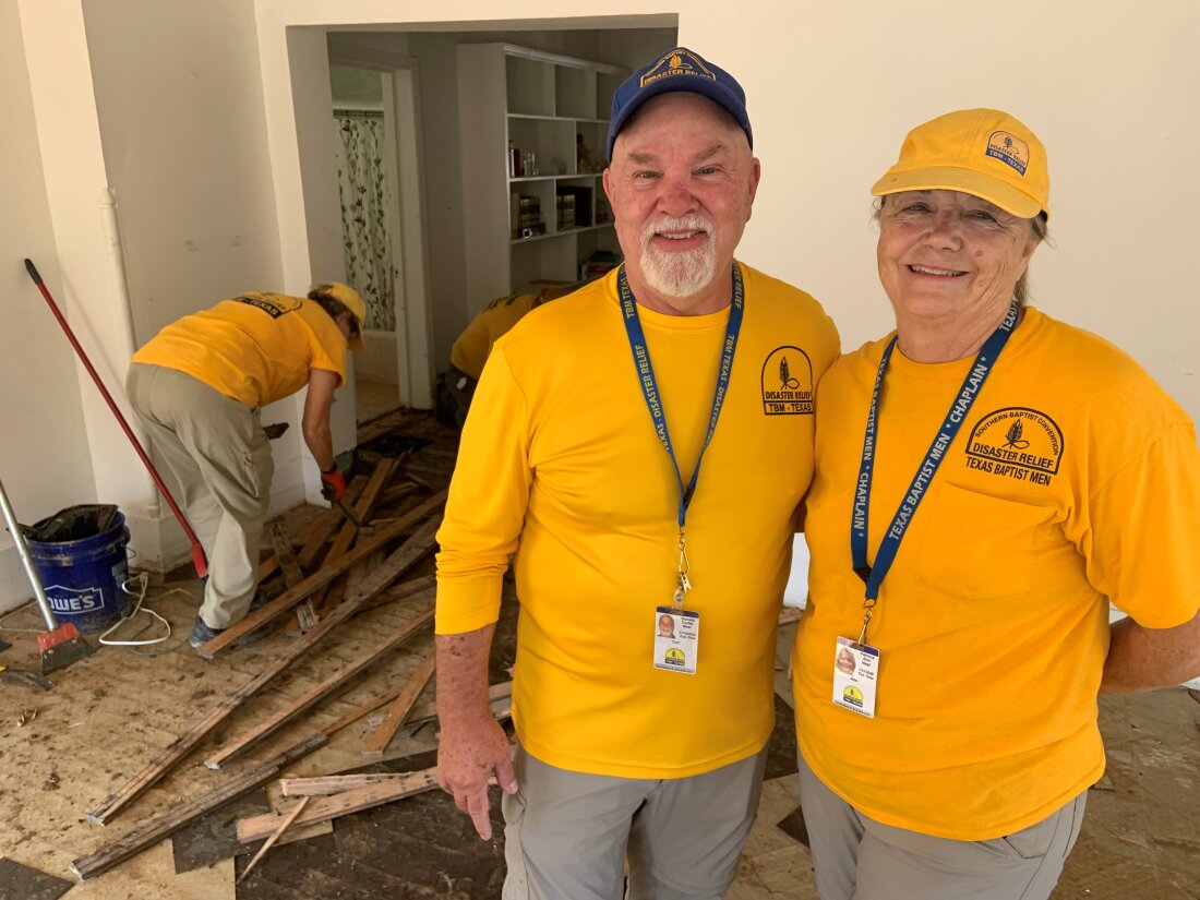 Curt and Ann Neal volunteer with Texans On Mission, a disaster relief organization connected to the Southern Baptist Convention. The couple says they’ve responded to about a dozen disasters this year.