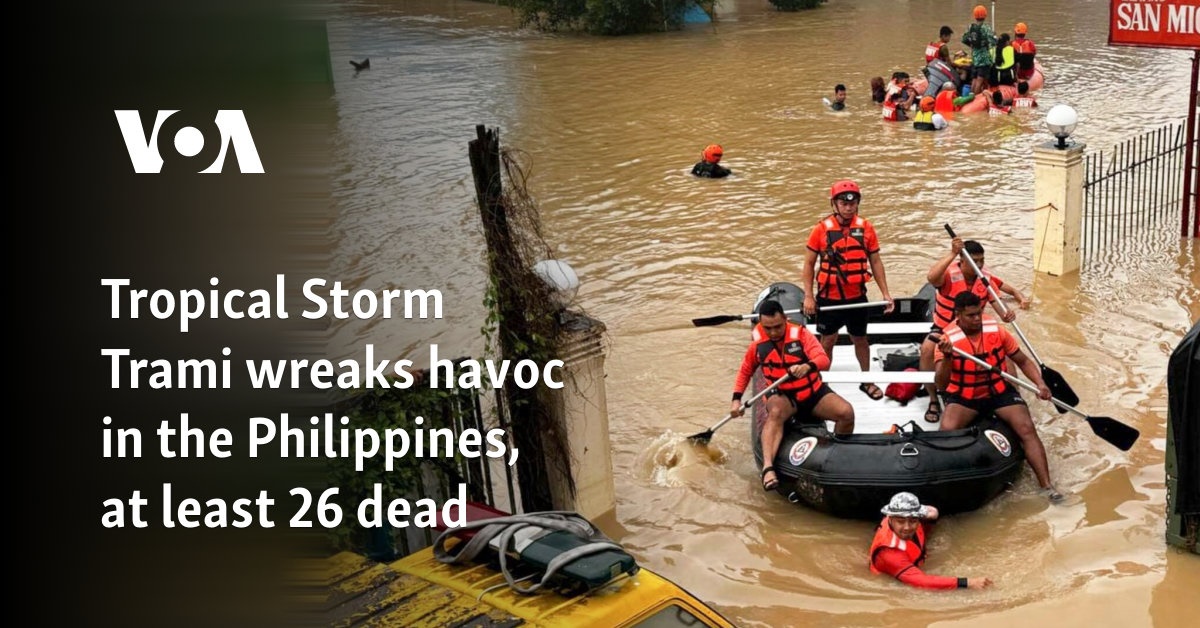 Tropical Storm Trami wreaks havoc in the Philippines, at least 26 dead