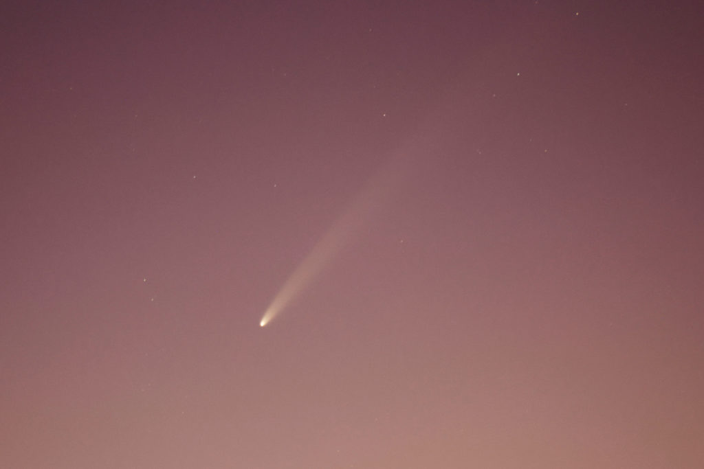 A view shows Comet C/2023 A3 (Tsuchinshan-ATLAS), known as the comet of the century, photographed before dawn from Temisas...