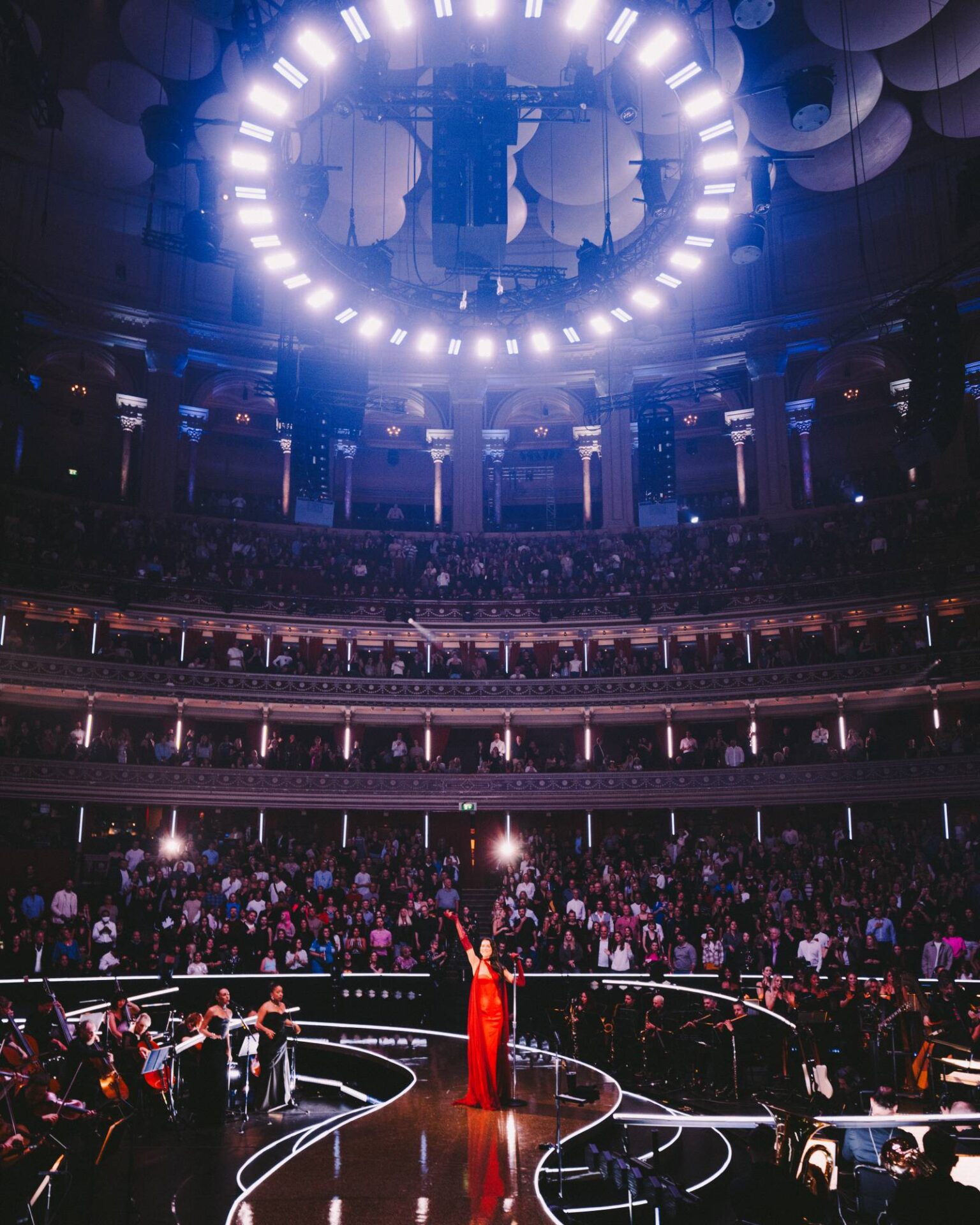 Dua Lipa live at London's Royal Albert Hall. Credit: Lloyd Wakefield