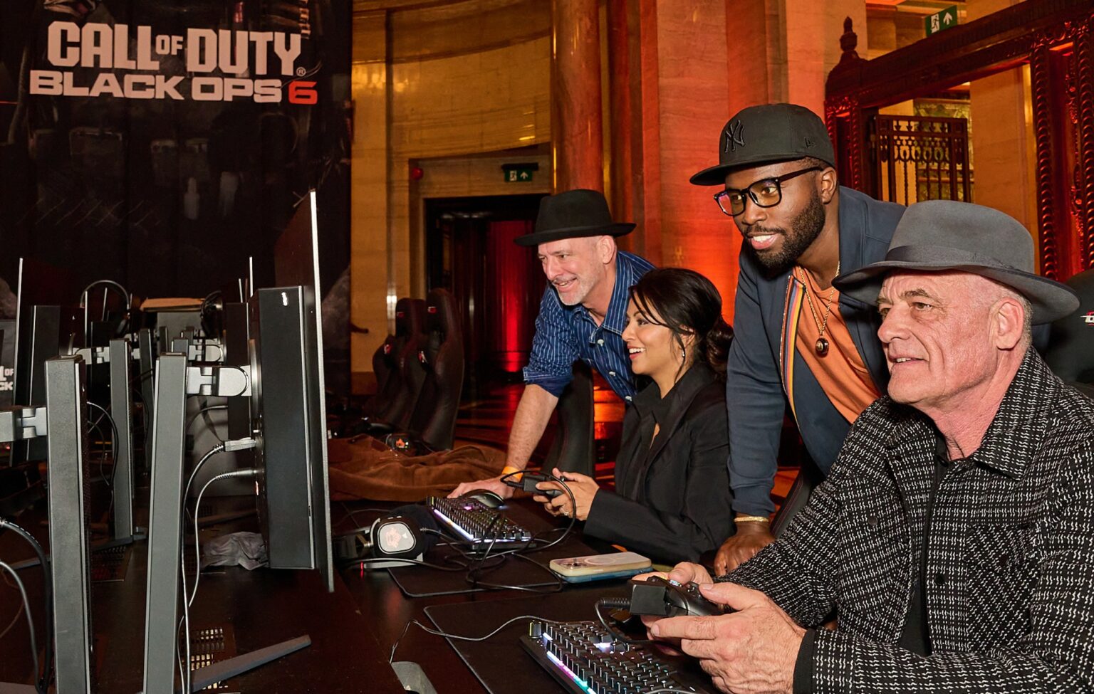 Bruce Thomas, Y'lan Noel, Karen David and Damon Allen at the 'Call of Duty: Black Ops 6' press junket.