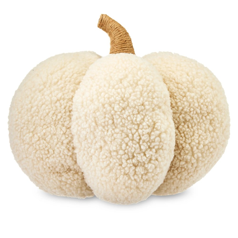 shearling pumpkin pillow