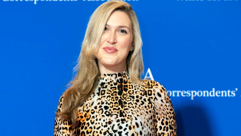 FILE - New York magazine's Washington correspondent Olivia Nuzzi poses for photographers as she arrives at the annual White House Correspondents' Association Dinner in Washington, April 29, 2023.