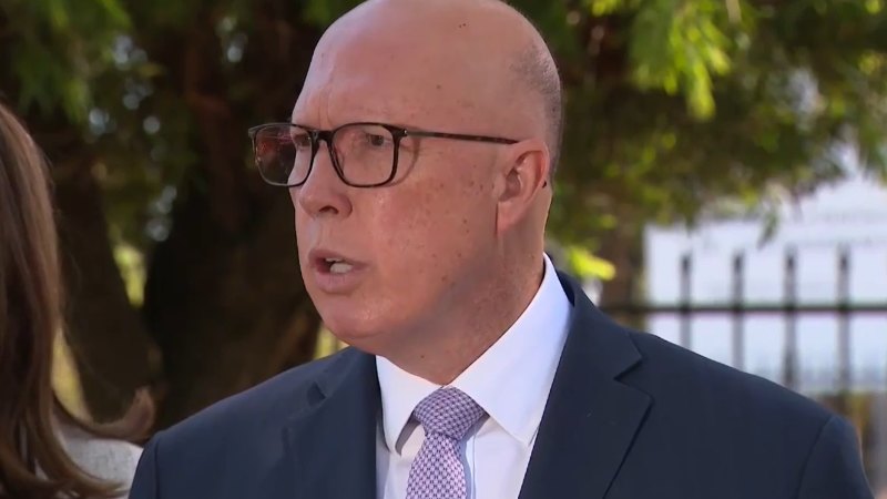 ‘Ask that question again’: Dutton rebukes ABC reporter